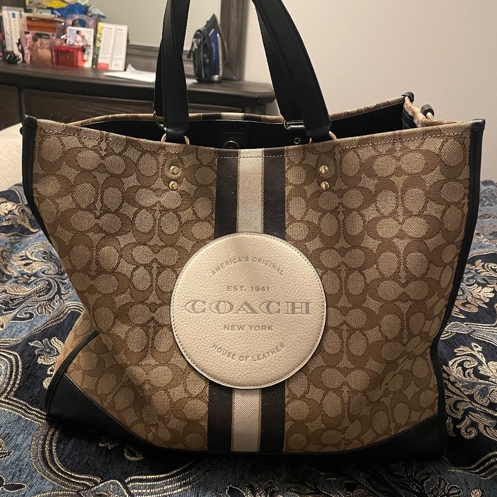 AUTHENTIC Coach Brown and Black Tote Bag